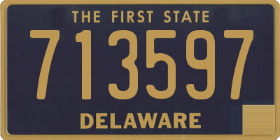 DE license plate 713597