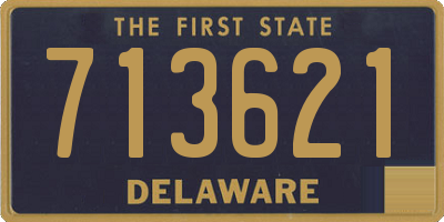 DE license plate 713621
