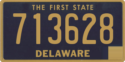 DE license plate 713628