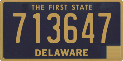 DE license plate 713647