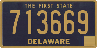 DE license plate 713669
