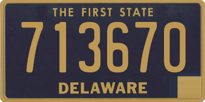DE license plate 713670