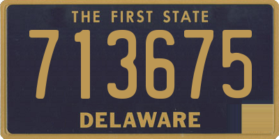 DE license plate 713675