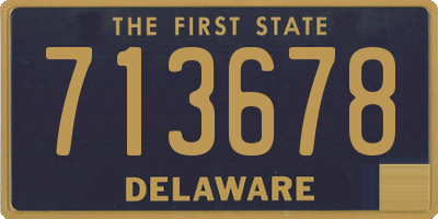 DE license plate 713678