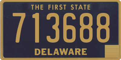 DE license plate 713688