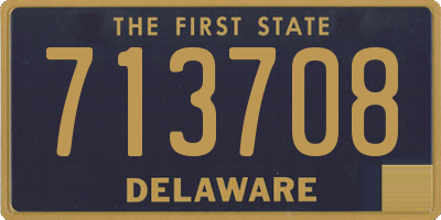 DE license plate 713708