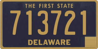 DE license plate 713721