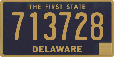 DE license plate 713728