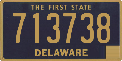 DE license plate 713738