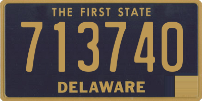 DE license plate 713740