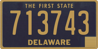DE license plate 713743
