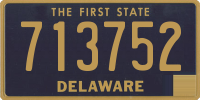 DE license plate 713752