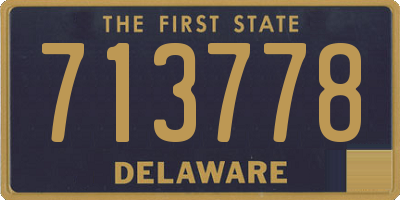 DE license plate 713778