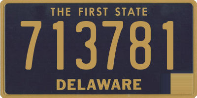 DE license plate 713781