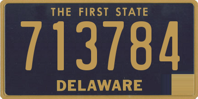 DE license plate 713784