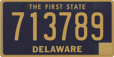 DE license plate 713789