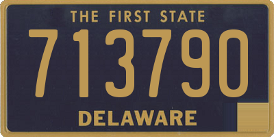 DE license plate 713790