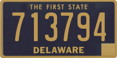DE license plate 713794