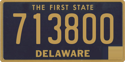 DE license plate 713800