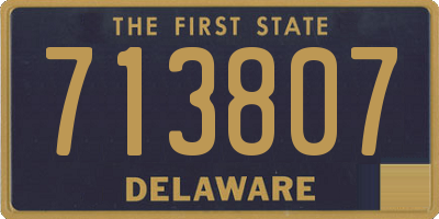 DE license plate 713807