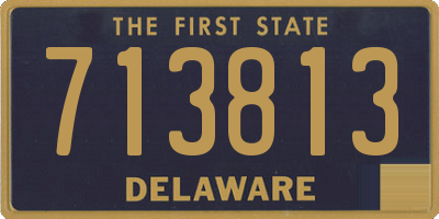 DE license plate 713813