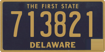 DE license plate 713821