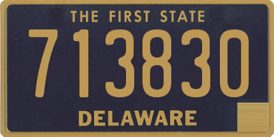 DE license plate 713830