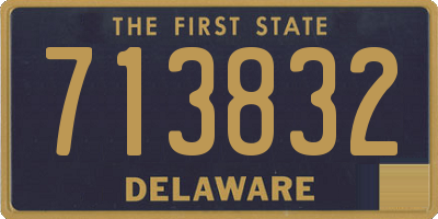 DE license plate 713832