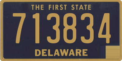 DE license plate 713834