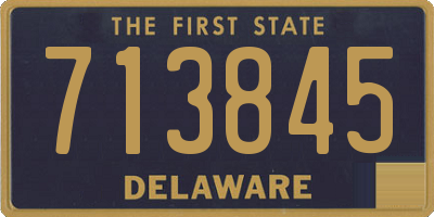 DE license plate 713845