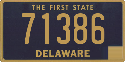 DE license plate 71386