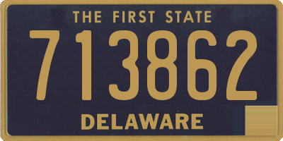 DE license plate 713862