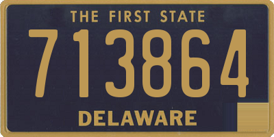 DE license plate 713864