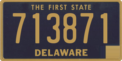 DE license plate 713871