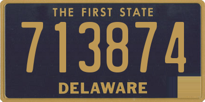 DE license plate 713874