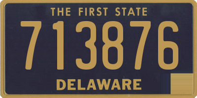 DE license plate 713876