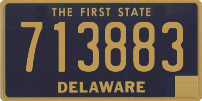 DE license plate 713883