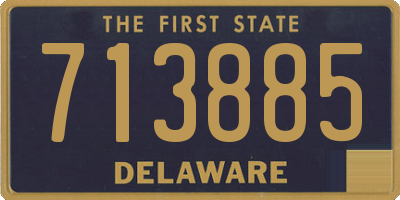 DE license plate 713885