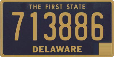 DE license plate 713886