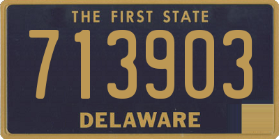 DE license plate 713903