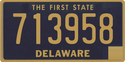 DE license plate 713958