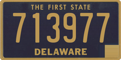 DE license plate 713977