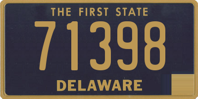 DE license plate 71398