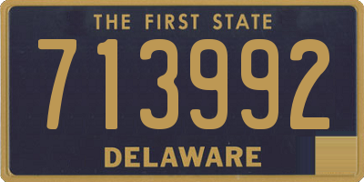 DE license plate 713992