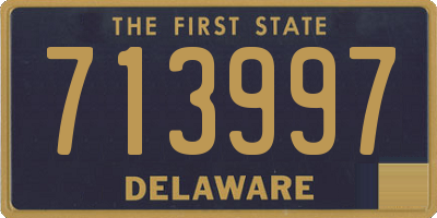 DE license plate 713997