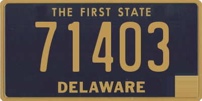 DE license plate 71403