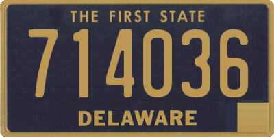 DE license plate 714036