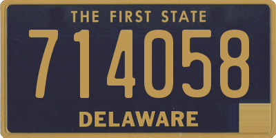 DE license plate 714058