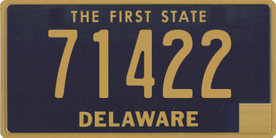 DE license plate 71422