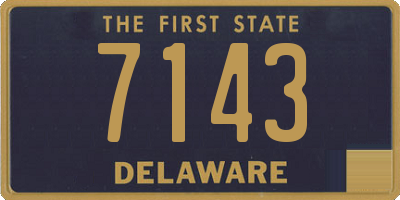 DE license plate 7143